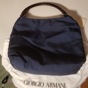 Giorgio Armani - Navy Blue Nylon Handbag - NWT!